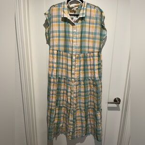 American Eagle Plaid Shirt Dress